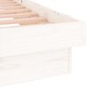 vidaXL Cadre de lit &agrave; LED sans matelas blanc 90x200 cm bois massif