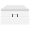 VidaXL Cadre de lit ottoman avec matelas blanc 90x190 cm similicuir