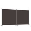 vidaXL Cloison de s&eacute;paration 2 panneaux Marron 348x180 cm Tissu