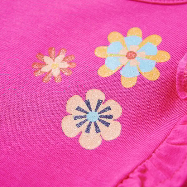 T-shirt enfants &agrave; manches longues rose fonc&eacute; 140