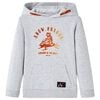 vidaXL Sweatshirt &agrave; capuche pour enfants m&eacute;lange gris et orange 92