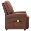 vidaXL Fauteuil de massage Marron Tissu