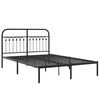 vidaXL Cadre de lit m&eacute;tal sans matelas avec t&ecirc;te de lit noir 140x190cm