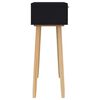 vidaXL Table console Noir 80x30x75 cm Bois massif pin /rotin naturel