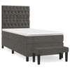 vidaXL Sommier &agrave; lattes de lit et matelas Gris fonc&eacute; 90x190 cm Velours