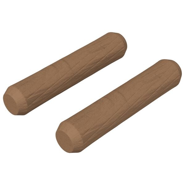 vidaXL Chevilles en bois 2 pcs Marron &Oslash;8 x 35 mm Bois massif