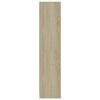 vidaXL Biblioth&egrave;que 3 niveaux Sonoma 60x24x109 cm Bois d'ing&eacute;nierie