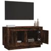 vidaXL Meuble TV ch&ecirc;ne fum&eacute; 80x35x45 cm bois d'ing&eacute;nierie