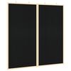 vidaXL Tableau d'Affichage Noir 80 x 80 x 1.4 cm Bois de pin massif