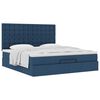 VidaXL Cadre de lit ottoman avec matelas bleu 160x200 cm tissu