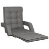 vidaXL Chaise pliable de sol avec fonction de lit Gris clair Tissu