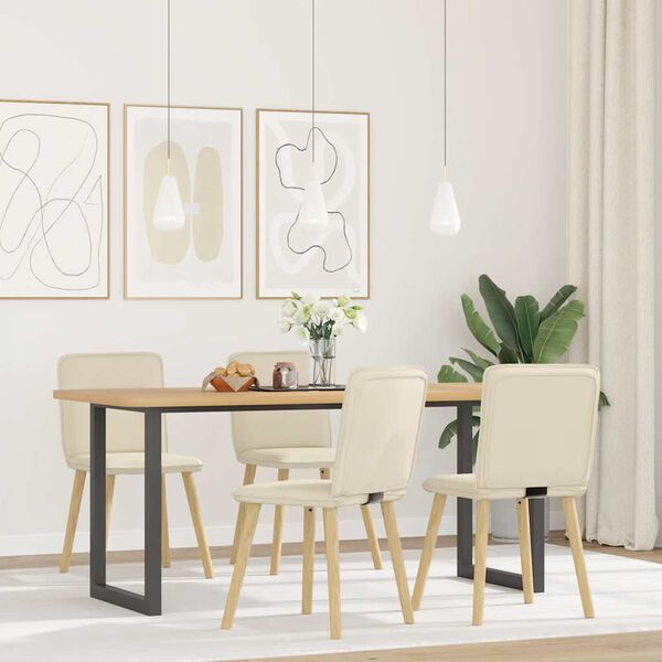 vidaXL Chaises à manger lot de 4 Lin