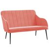 vidaXL Banc Rose 110x76x80 cm Velours