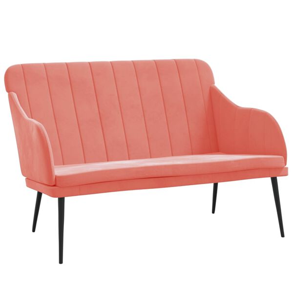 vidaXL Banc Rose 110x76x80 cm Velours