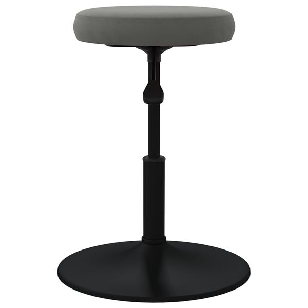 vidaXL Chaises &agrave; manger lot de 4 Gris fonc&eacute; Velours