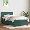 vidaXL Sommier &agrave; lattes de lit et matelas vert fonc&eacute; 80x210 cm velours
