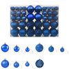 vidaXL Ensemble de boules de No&euml;l 100 pcs Bleu
