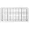 vidaXL Lit sur&eacute;lev&eacute; gabion Argent&eacute; 170 x 50 x 80 cm Acier galvanis&eacute;