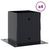 vidaXL Bases de poteau carr&eacute;es 4 pcs anthracite 101x101 mm