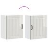 vidaXL Armoire murale de cuisine Lucca blanc brillant bois ing&eacute;nierie