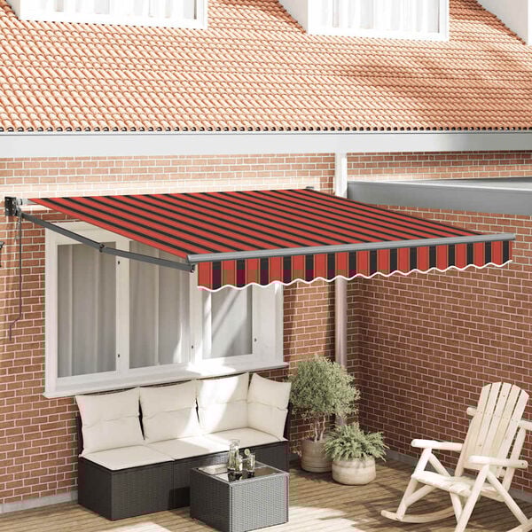 vidaXL Auvent r&eacute;tractable automatique orange et marron 3x2,5 m