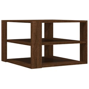 vidaXL Table basse ch&ecirc;ne marron 58x58x40 cm bois d'ing&eacute;nierie