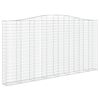 vidaXL Paniers &agrave; gabions arqu&eacute;s 5 pcs 400x30x200/220 cm Fer galvanis&eacute;