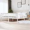 vidaXL Cadre de lit sans matelas blanc bois massif