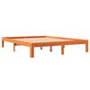 vidaXL Lit biblioth&egrave;que sans matelas cire marron 140x200 cm pin massif