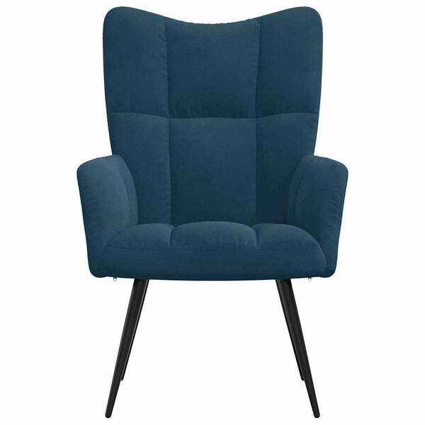 vidaXL Chaise de relaxation Bleu Velours