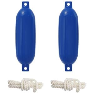 vidaXL Fenders de bateau 2 pc &Oslash; 16 x 58 cm Bleu PVC