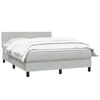 vidaXL Sommier &agrave; lattes de lit et matelas gris clair 140x210cm velours
