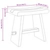 vidaXL Tabouret de salle de bain Naturel 50 x 30 x 45 cm Bois naturel