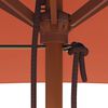 vidaXL Parasol d'ext&eacute;rieur avec m&acirc;t en bois 150x200 cm Terre cuite