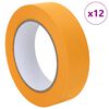 vidaXL Rubans de masquage pour peintre 12 pcs Jaune 30mm x 50m Papier