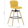 vidaXL Chaises pivotantes de bar lot de 2 jaune tissu