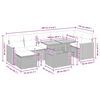vidaXL Salon de jardin avec coussins 8 pcs gris r&eacute;sine tress&eacute;e acacia