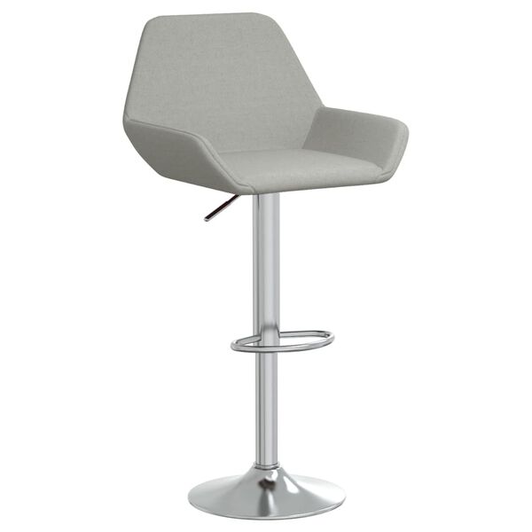 vidaXL Tabourets de bar lot de 2 gris clair tissu