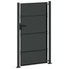 vidaXL Porte de Jardin Noir 105 x 175 cm Acier peint par poudre