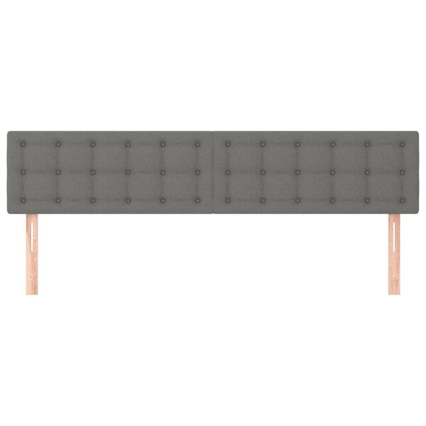 vidaXL Têtes de lit 2 pcs Gris foncé 90x5x78/88 cm Tissu