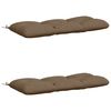 vidaXL Coussins de Banc VIANEN 2 pc 100 % polyester Taupe