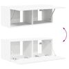 vidaXL Ensemble de meuble TV mural 4 pcs Blanc Bois d'ing&eacute;nierie