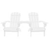 vidaXL Chaises de jardin Adirondack avec table bois de sapin blanc