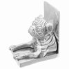 vidaXL Serre-livres 2 pc Argent&eacute; 12 x 15 x 18 cm Aluminium