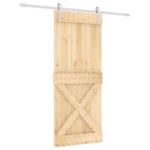 vidaXL Porte coulissante Naturel et Blanc 85 x 210 cm