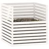 vidaXL Composteur Blanc 100x100x102 cm Bois massif de pin
