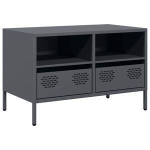 vidaXL Meuble TV anthracite 68x39x43,5 cm acier lamin&eacute; &agrave; froid