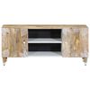 vidaXL Meuble TV 105x33,5x46 cm bois massif de manguier