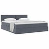 vidaXL Lit de Rangement avec matelas Gris foncé 180 x 200 cm Velours