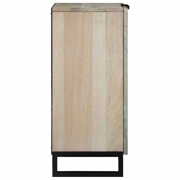 vidaXL Buffet Blanc 60 x 33,5 x 75 cm Bois de mangue massif